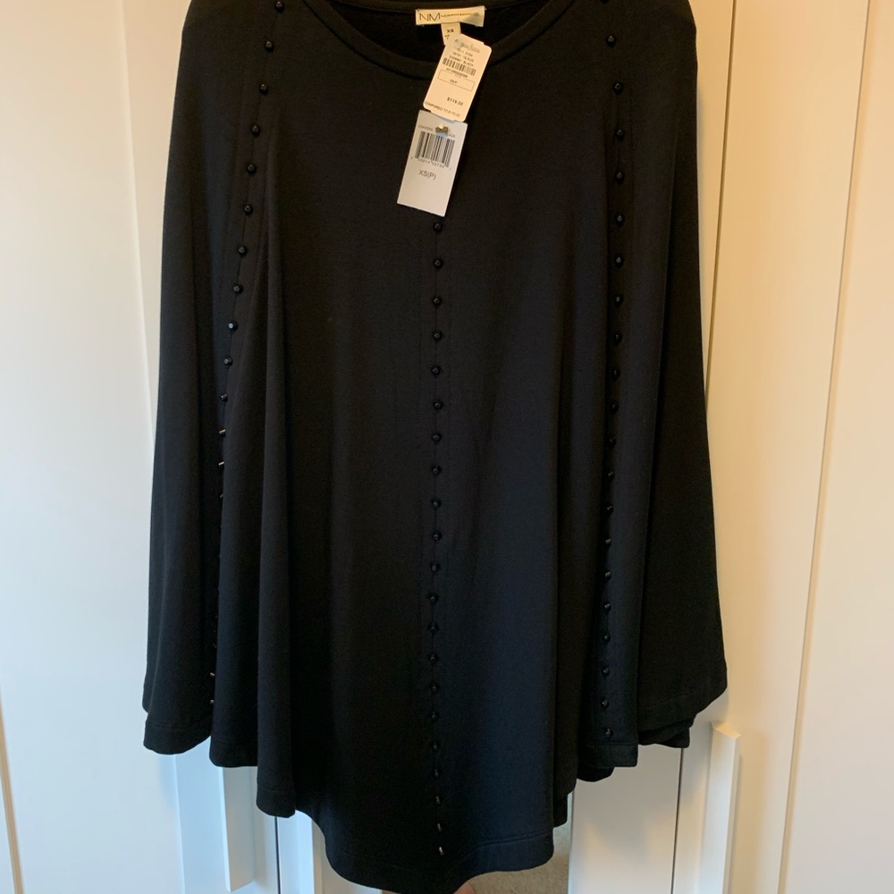 NM Black Studded Poncho - Picture 3 of 8